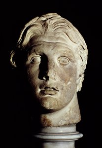 Alexandre, o Grande (356-323 aC), encontrado em Pérgamo (mármore)